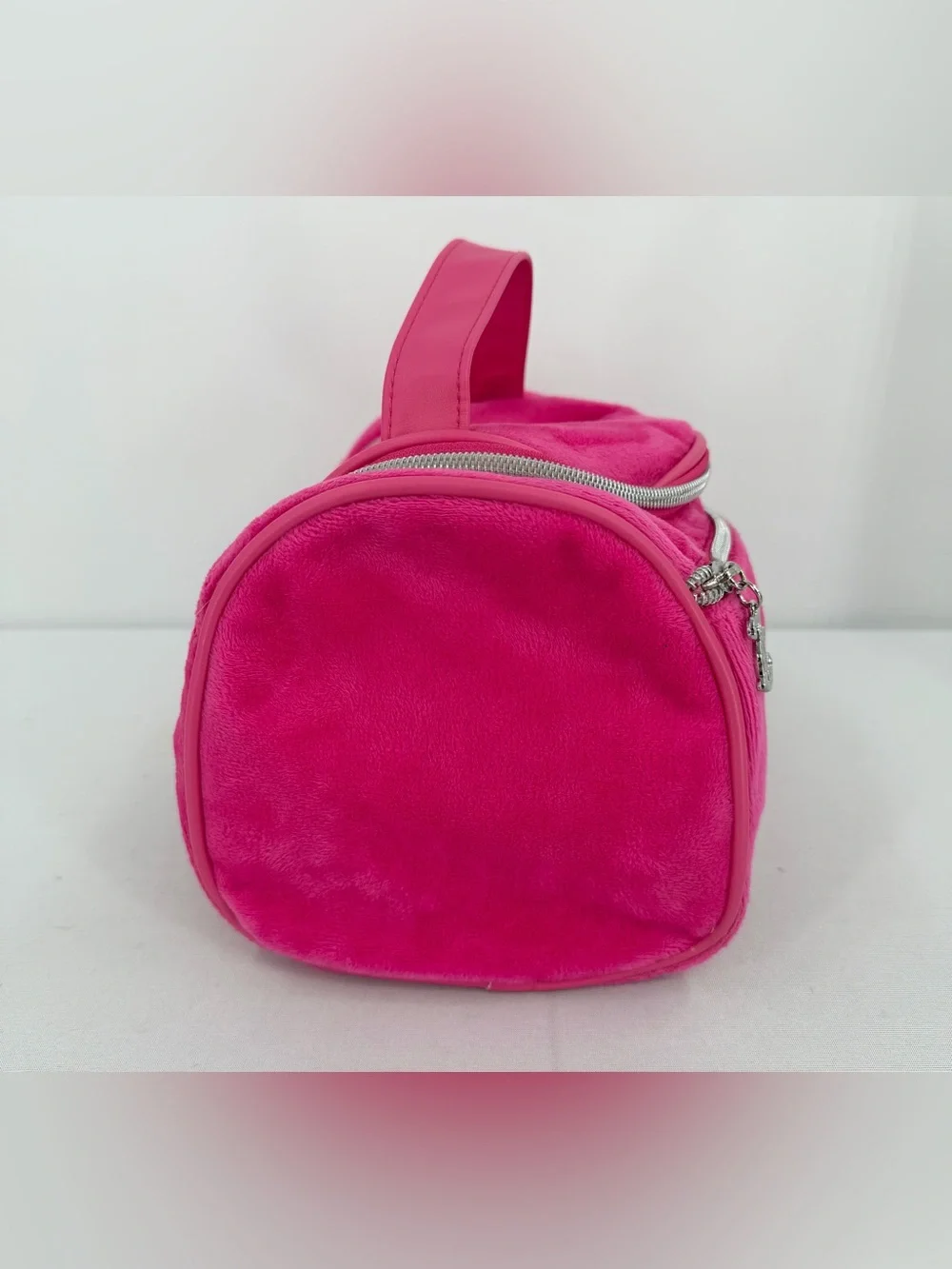 Juicy Couture Pink Velour Rhinestone makeup bag Train Case Y2K 2000s Mcbling